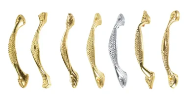 Gaveta de armário de zinco dourado puxa alças